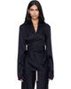 Rick Owens Rick Owens Black Tower Laura LS Blouse - 1