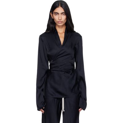 Rick Owens Rick Owens Black Tower Laura LS Blouse