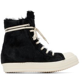 Rick Owens Rick Owens Black Tower Leather Hair-On Sneakers