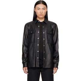 Rick Owens Rick Owens Black Tower Leather Overshirt