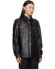 Rick Owens Rick Owens Black Tower Leather Overshirt - 2