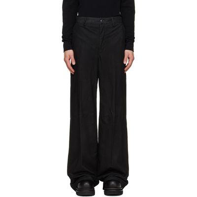 Rick Owens Rick Owens Black Tower Leather Work Pants