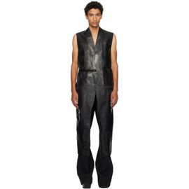 Rick Owens Rick Owens Black Tower Long Lab Leather Vest