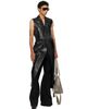 Rick Owens Rick Owens Black Tower Long Lab Leather Vest - 4