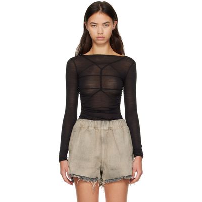 Rick Owens Rick Owens Black Tower LS Temple T-shirt