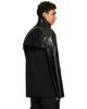 Rick Owens Rick Owens Black Tower Mac Cropped Leather Jacket - 3