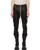 Rick Owens Rick Owens Black Tower Mastodon Leather Cargo Pants - 1