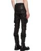 Rick Owens Rick Owens Black Tower Mastodon Leather Cargo Pants - 3