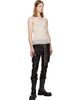 Rick Owens Rick Owens Black Tower Mastodon Leather Cargo Pants - 4