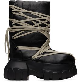Rick Owens Rick Owens Black Tower Megalace Tractor Boots
