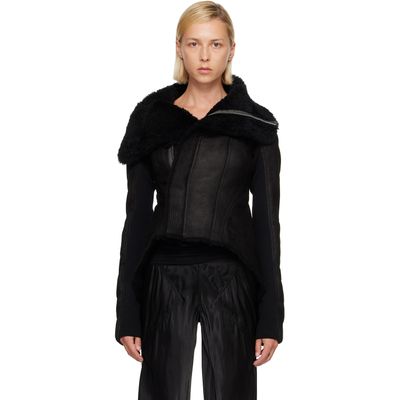 Rick Owens Rick Owens Black Tower Naska Shearling Jacket