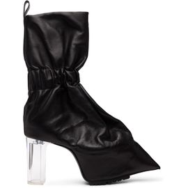 Rick Owens Rick Owens Black Tower Pull-On Cuffed Taquito Boots