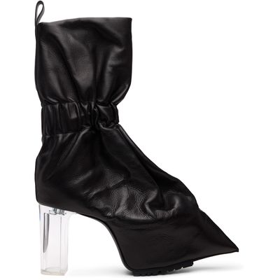 Rick Owens Rick Owens Black Tower Pull-On Cuffed Taquito Boots