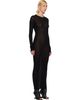 Rick Owens Rick Owens Black Tower Rib LS Midi Dress - 2