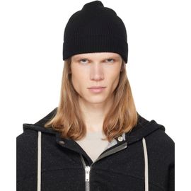 Rick Owens Rick Owens Black Tower Ribbed Beanie