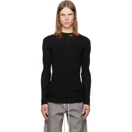 Rick Owens Rick Owens Black Tower Ribbed Round Neck Sweater