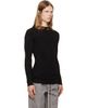 Rick Owens Rick Owens Black Tower Ribbed Round Neck Sweater - 2