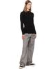 Rick Owens Rick Owens Black Tower Ribbed Round Neck Sweater - 4