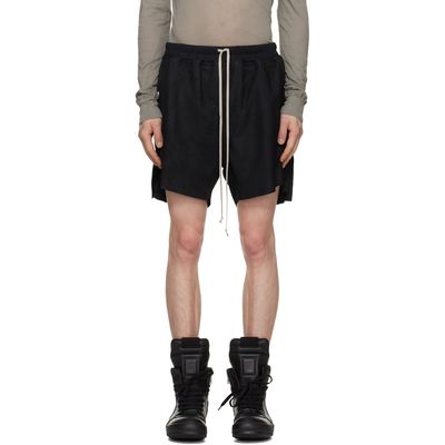 Rick Owens Rick Owens Black Tower Rick S Boxers Suede Shorts