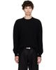 Rick Owens Rick Owens Black Tower Round Neck Sweater - 1