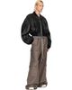 Rick Owens Rick Owens Black Tower Secchia Cropped Leather Flight Jacket - 4
