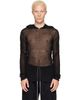 Rick Owens Rick Owens Black Tower Sheer Hoodie - 1