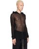 Rick Owens Rick Owens Black Tower Sheer Hoodie - 2
