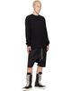 Rick Owens Rick Owens Black Tower Short Crewneck LS T-shirt - 4