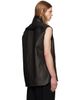 Rick Owens Rick Owens Black Tower SL Leather Outershirt - 3