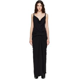 Rick Owens Rick Owens Black Tower Strutter Draped Maxi Dress