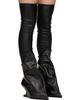 Rick Owens Rick Owens Black Tower Taco Canti 8 Tall Boots - 4
