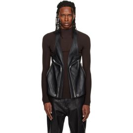 Rick Owens Rick Owens Black Tower Temple Leather Vest