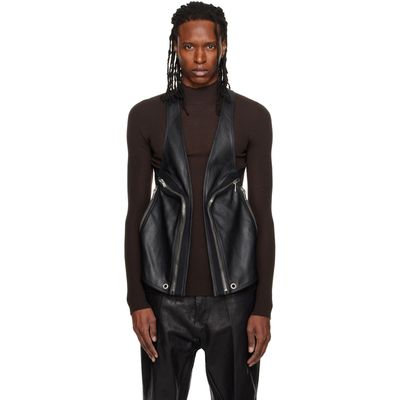 Rick Owens Rick Owens Black Tower Temple Leather Vest
