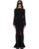 Rick Owens Rick Owens Black Tower Tight Maxi Dress - 1