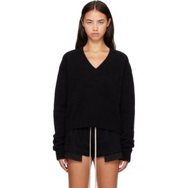 Rick Owens Rick Owens Black Tower Tommy V Neck Sweater
