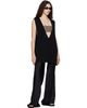 Rick Owens Rick Owens Black Tower Wool Knit V Neck Vest - 4