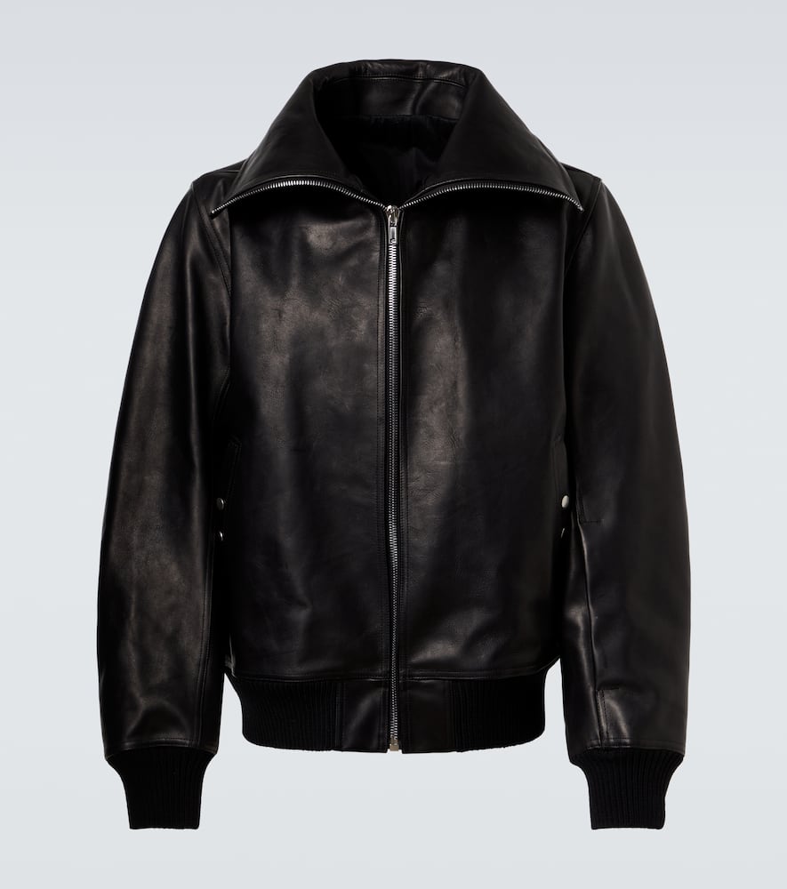 Rick Owens - Blixa Dracucollar leather jacket