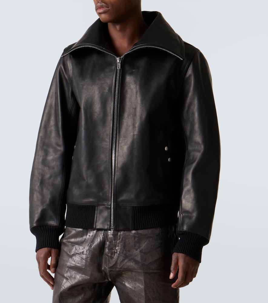 Rick Owens - Blixa Dracucollar leather jacket