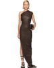 Rick Owens Rick Owens Brown Athena Leather Maxi Dress - 1