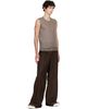 Rick Owens Rick Owens Brown Leather Work Pants - 4