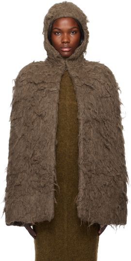 Rick Owens Rick Owens Brown Porterville Cape Jacket