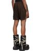 Rick Owens Rick Owens Brown Rick S Boxers Leather Shorts - 3