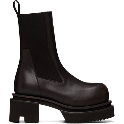Rick Owens Rick Owens Brown Tower Beatle Bogun Boots
