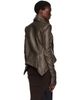 Rick Owens Rick Owens Brown Tower Buttoned Naska Leather Jacket - 3