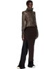 Rick Owens Rick Owens Brown Tower Buttoned Naska Leather Jacket - 4