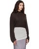 Rick Owens Rick Owens Brown Tower Cropped Tunic Hoodie - 2