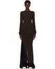 Rick Owens Rick Owens Brown Tower Easy Long Top Midi Dress - 1