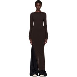 Rick Owens Rick Owens Brown Tower Easy Long Top Midi Dress