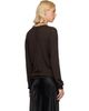 Rick Owens Rick Owens Brown Tower Extreme V-Neck Sweater - 3
