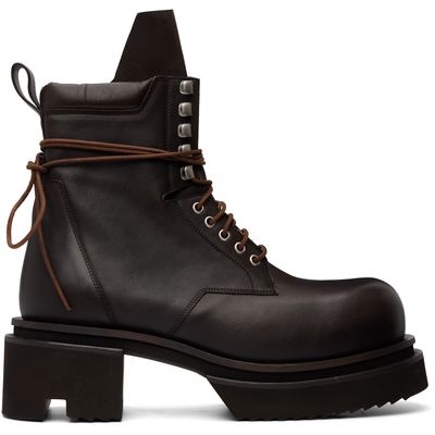 Rick Owens Rick Owens Brown Tower Low Army Bogun Boots